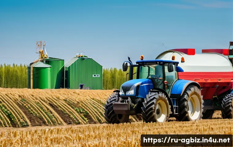 농업경영사 연봉 협상 팁 - A detailed agricultural labor market scene set in a fertile Russian farmland during harvest season, ...